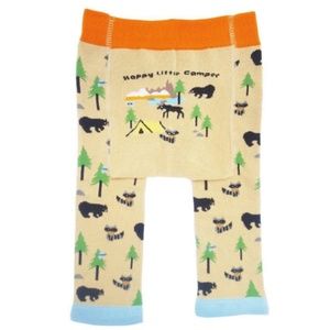 Huggalug's Knit Pants, Infant Camper Pants, Baby Knit Pants, Happy Camper 6-12 M